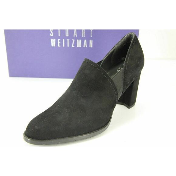Stuart Weitzman Black Suede Corral Ankle Bootie Pumps Size 8 NIB $425 - Picture 1 of 10
